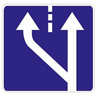 Дорожный знак Начало полосы